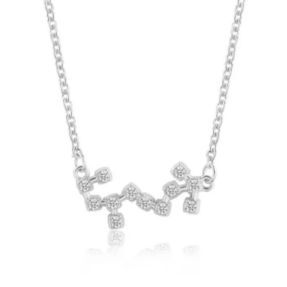 🎉 New Scorpio Zodiac Sign Silver Plated Necklace - Picture 3 of 4